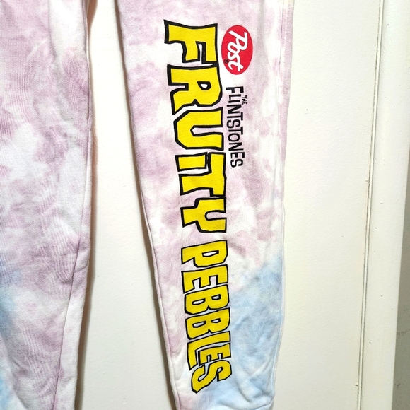 Fruity Pebbles x Cakeworthy Tie-Dye Jogger Sweatpants PJ Pants XL - Picture 5 of 5